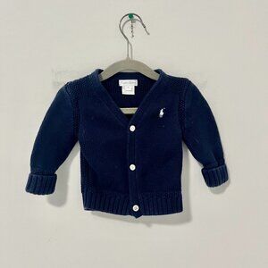 Ralph Lauren Baby Boy's Navy Blue Knit Sweater Size 9 Months